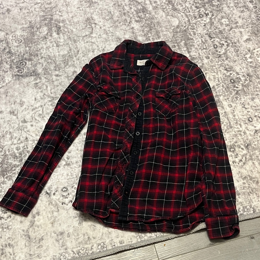 Weatherproof Vintage Red and Black Plaid Shirt